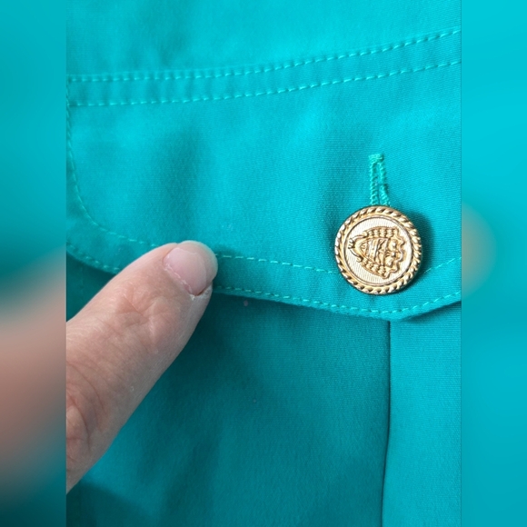 Vintage Potomac Collection green blouse 12 - Picture 6 of 6